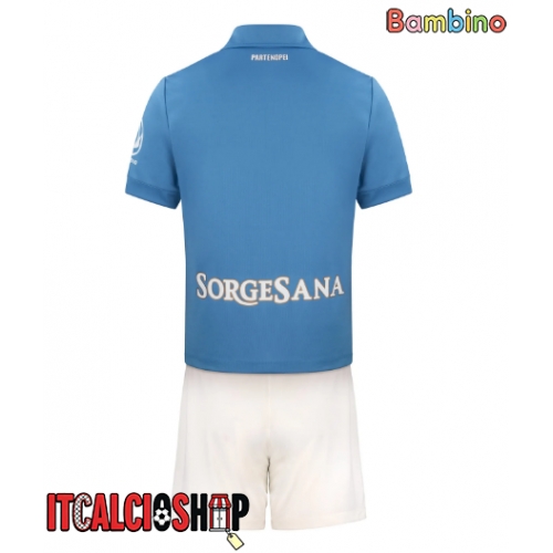 SSC Napoli Prima Maglia Bambino 2026-27 Manica Corta (+ Pantaloni corti)